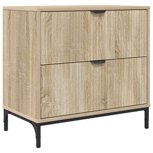 vidaXL Table de chevet Ch&ecirc;ne sonoma 63,5 x 36 x 61 cm