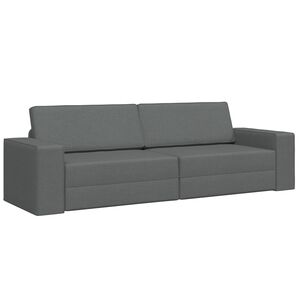 vidaXL Canap&eacute;-Lit Gris fonc&eacute; 245 x 78 x 77 cm tissu