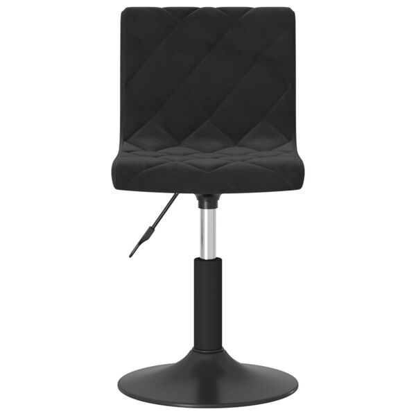 vidaXL Chaise pivotante de salle &agrave; manger Noir Velours
