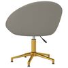 vidaXL Chaise pivotante de bureau Gris clair Velours