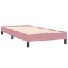 vidaXL Sommier &agrave; lattes de lit avec matelas rose 90x220 cm velours