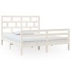 vidaXL Cadre de lit sans matelas blanc bois massif 160x200 cm