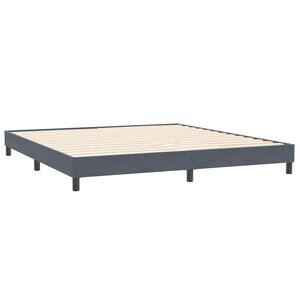vidaXL Cadre de lit sans matelas gris fonc&eacute; 200x210 cm velours