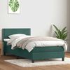 vidaXL Sommier &agrave; lattes de lit et matelas vert fonc&eacute; 80x210 cm velours
