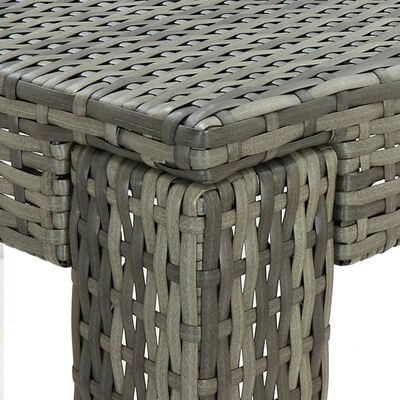 vidaXL Jeu de bar de jardin 5 pcs avec accoudoirs Résine tressée Gris