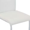 vidaXL Chaises &agrave; manger cantilever lot de 4 blanc similicuir