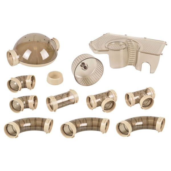 FLAMINGO Cage pour hamsters Figo 58x38x40 cm Noir et marron