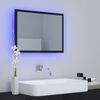 vidaXL Miroir LED de salle de bain Noir brillant 60x8,5x37cm Acrylique