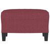 vidaXL Repose-pied Rouge bordeaux 60x50x41 cm Tissu