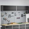 vidaXL Set de Cabinet d'Outils et Pegboard avec &eacute;tag&egrave;re 6 pcs Noir