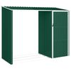 vidaXL Abri &agrave; bois de jardin Vert 245x98x159 cm Acier galvanis&eacute;