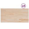 vidaXL Dessus de table 4pcs 100x50x2,5cm rectangulaire bois pin massif