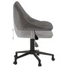 vidaXL Chaise pivotante de bureau Gris foncé Velours