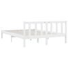 vidaXL Cadre de lit sans matelas blanc bois massif 140x190 cm