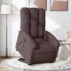 vidaXL Fauteuil inclinable de massage &eacute;lectrique Marron fonc&eacute; Tissu