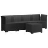 vidaXL Canap&eacute; de jardin 4 places look rotin PP Anthracite