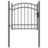 vidaXL Porte de Cl&ocirc;ture EMMEN 100 x 100 cm Acier peint par poudre Gris