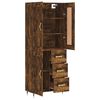 vidaXL Buffet haut Ch&ecirc;ne fum&eacute; 69,5x34x180 cm Bois d'ing&eacute;nierie