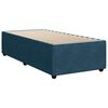 vidaXL Sommier &agrave; lattes de lit avec matelas bleu 90x190 cm velours