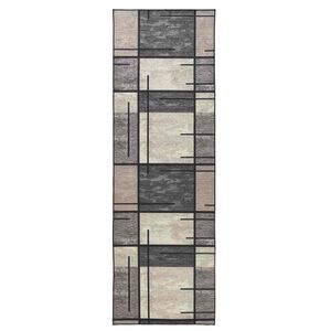 vidaXL Coureur de Tapis LESAKA Marron 50 x 250 cm Velours diamant