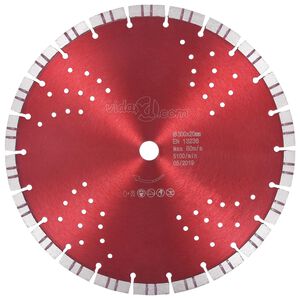 vidaXL Disque de coupe diamant&eacute; avec turbo et trous Acier 300 mm