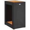 vidaXL Table d'appoint de jardin dessus en bois noir 60x40x75 cm