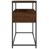 vidaXL Table console ch&ecirc;ne marron 100x40x75 cm bois d'ing&eacute;nierie