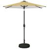 vidaXL Parasol de jardin avec lumi&egrave;res LED et base 230 x 230 cm