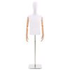 vidaXL Mannequin Ajustable 170-242 cm avec T&ecirc;te et Base Homme PP Blanc