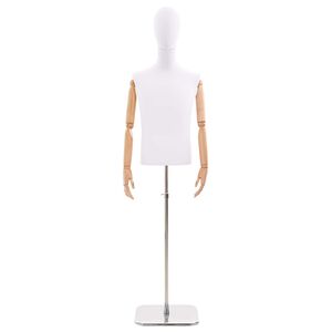 vidaXL Mannequin Ajustable 170-242 cm avec T&ecirc;te et Base Homme PP Blanc