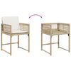 vidaXL Ensemble &agrave; manger de jardin et coussins 17 pcs beige