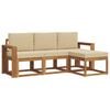 vidaXL Ensemble de canap&eacute;s d'ext&eacute;rieur 4 pc Naturel et Beige