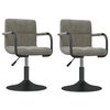 vidaXL Chaises pivotantes &agrave; manger lot de 2 gris clair velours