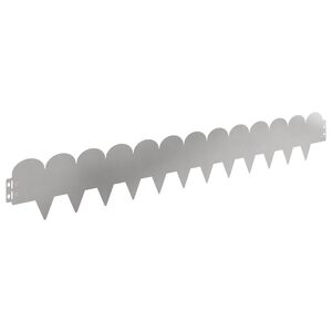 vidaXL Bordure de Pelouse 50 pc 103 x 15 cm Acier Argent&eacute;