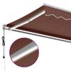 vidaXL Auvent r&eacute;tractable automatique avec LED marron 350x250 cm