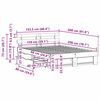 vidaXL Cadre de lit avec t&ecirc;te de lit Marron 150 x 200 cm Pin massif