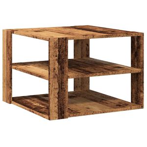 vidaXL Table basse vieux bois 58x58x40 cm bois d'ing&eacute;nierie