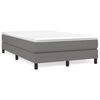 vidaXL Sommier &agrave; lattes de lit avec matelas gris fonc&eacute; 120x190cm tissu