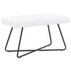 vidaXL Banc avec capitonnage bouton Blanc 80 x 40 x 46 cm Tissu