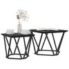 vidaXL Ensemble de tables d'appoint 2 pcs Chêne noir 50 x 50 x 40 cm