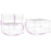 vidaXL Salon de jardin 3 pcs bois massif de Douglas