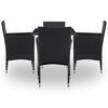 vidaXL Ensemble de Mobilier 5 pcs Noir