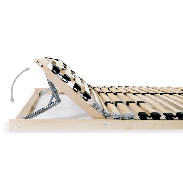 vidaXL Sommiers à lattes sans matelas 2 pcs avec 28 lattes 90x200 cm