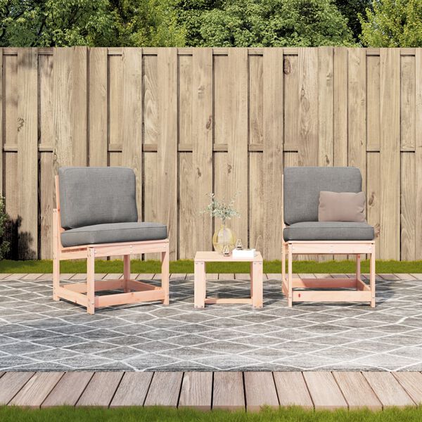 vidaXL Salon de jardin 3 pcs bois massif douglas
