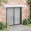 vidaXL Auvent de porte Gris et transparent 300x75 cm PC