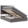 vidaXL Lit de Rangement Gris 140 x 200 cm Cuir synth&eacute;tique