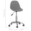 vidaXL Chaises pivotantes &agrave; manger lot de 2 gris clair tissu