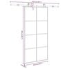 vidaXL Porte coulissante et kit de quincaillerie 102,5x205cm Verre ESG