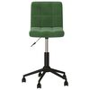 vidaXL Chaises pivotantes &agrave; manger lot de 2 vert fonc&eacute; velours