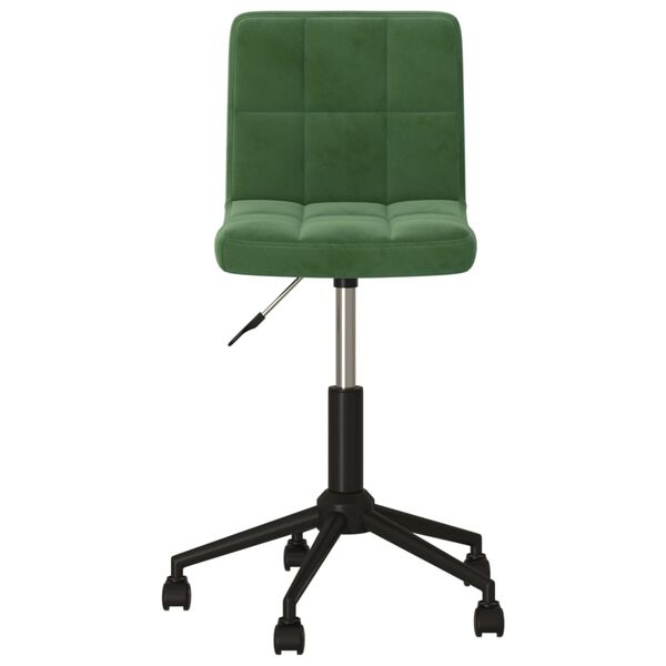 vidaXL Chaises pivotantes &agrave; manger lot de 2 vert fonc&eacute; velours